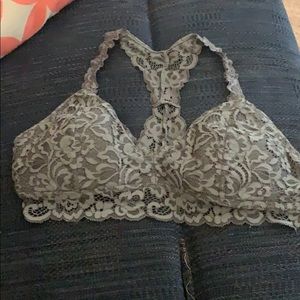 Racer back grey lace padded brallette. Never worn!